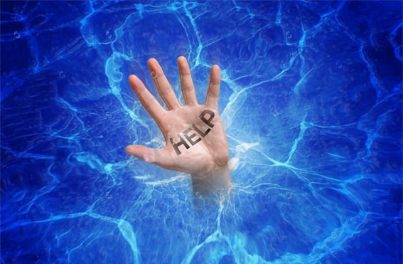 It is not possible for a drowning man to save another drowning man